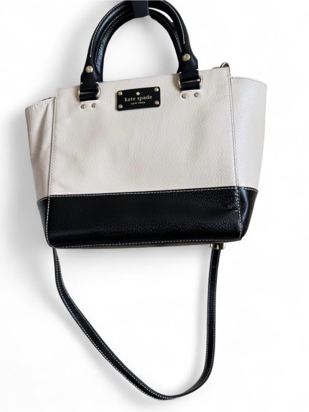 Kate Spade Black & Cream Leather Satchel